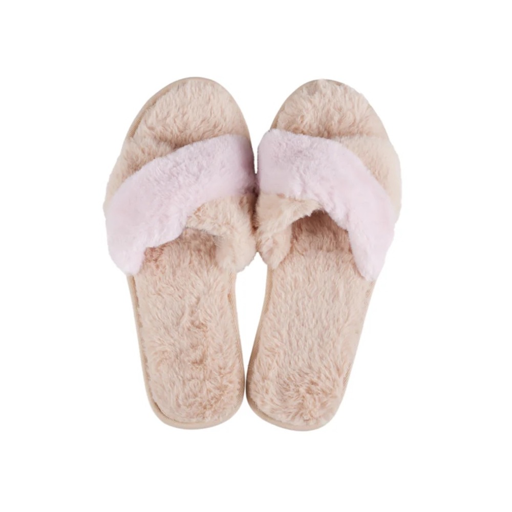 NWT! L* Space Cloud Slipper in Ballet Pink & Cream